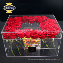 atacado acrílico material caixa de flor custome feito caixa de exibição acrílico